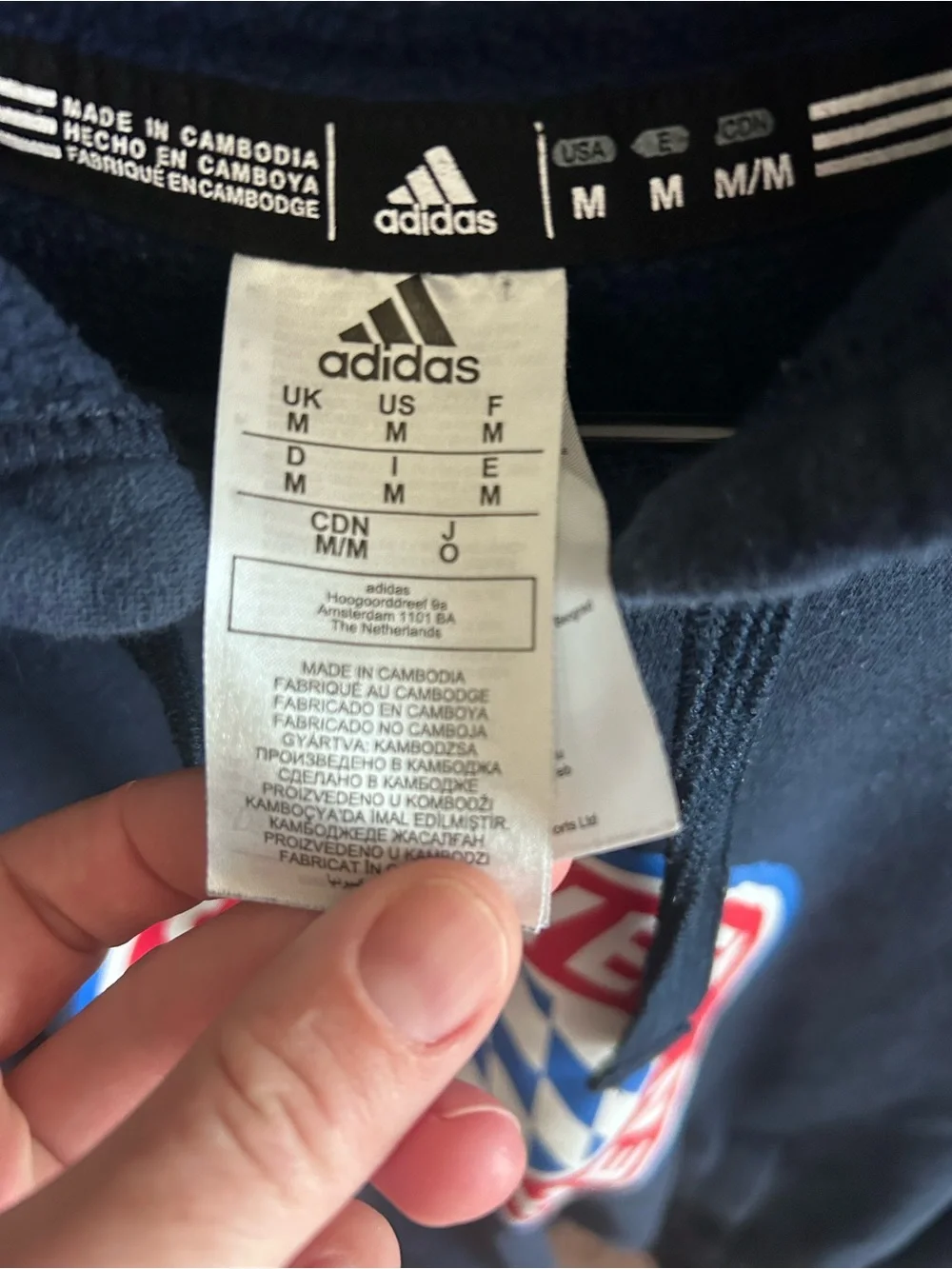 adidas Navy FC Bayern München Pullover Hoodie